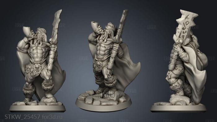 barbarian male stl model for CNC