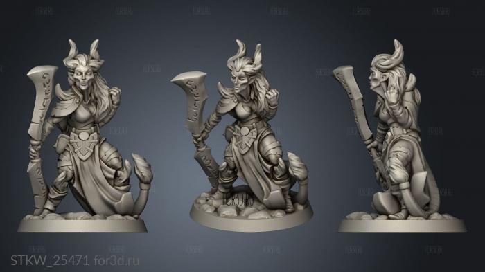 daemonkin female stl model for CNC