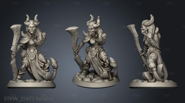 daemonkin female stl model for CNC