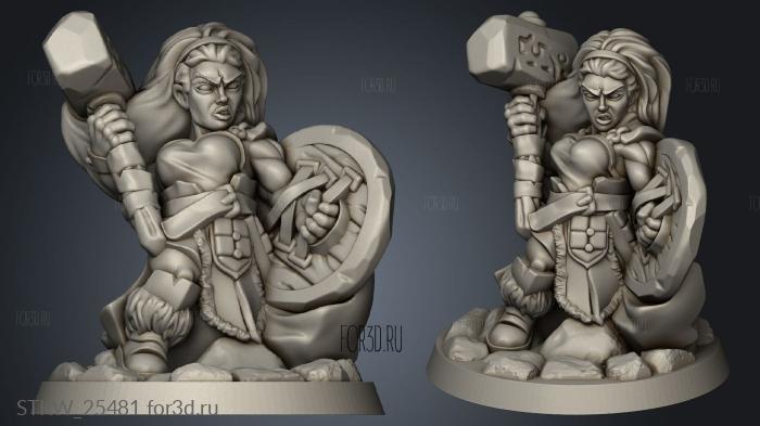 dwarf female stl model for CNC