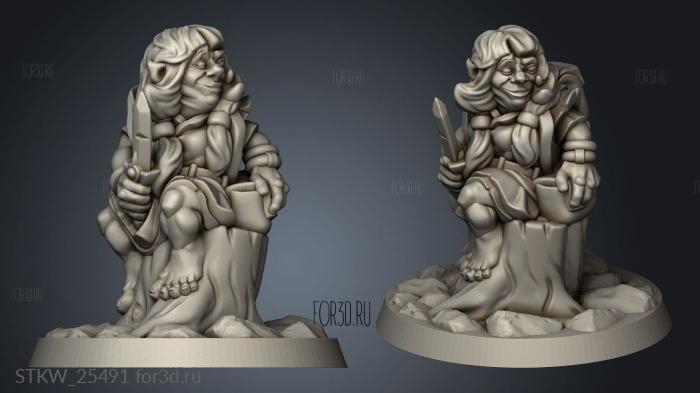 gnome female stl model for CNC