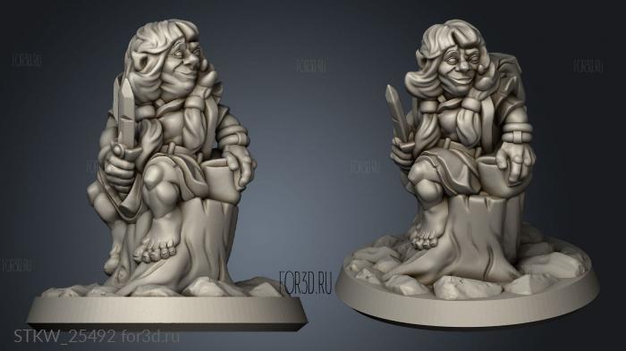 gnome female stl model for CNC
