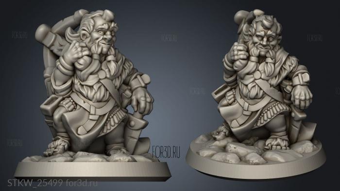 halfling male stl model for CNC