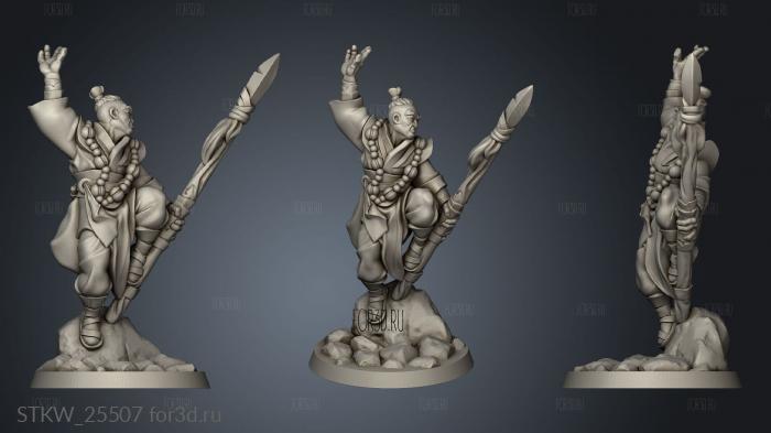 monk male 3d stl модель для ЧПУ