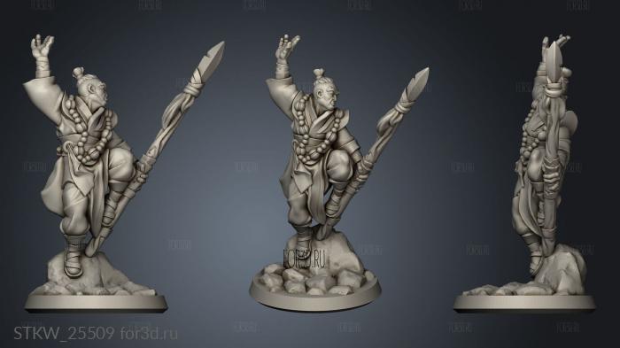 monk male 3d stl модель для ЧПУ