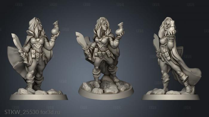 thief female stl model for CNC