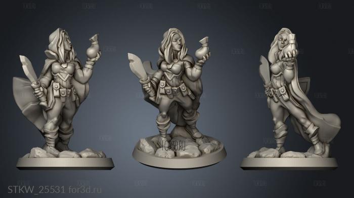 thief female stl model for CNC