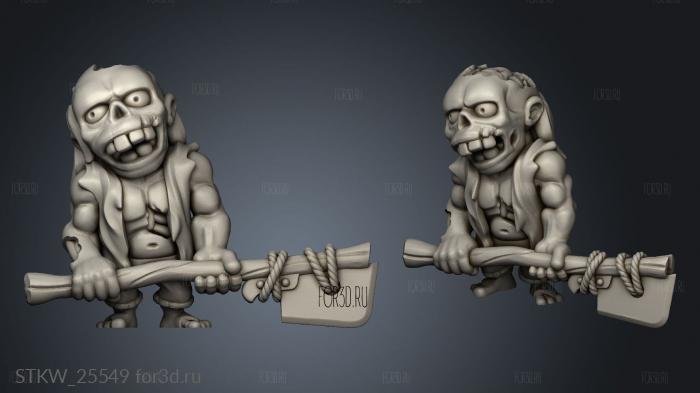 zombi stl model for CNC