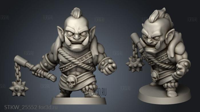 Orc Goblin Flail 3d stl модель для ЧПУ