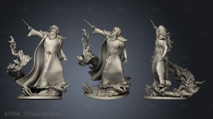 Arcanum Ignus The Fire Mage stl model for CNC