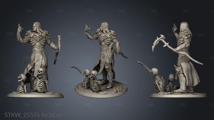 Arcanum Xal The Necromancer stl model for CNC