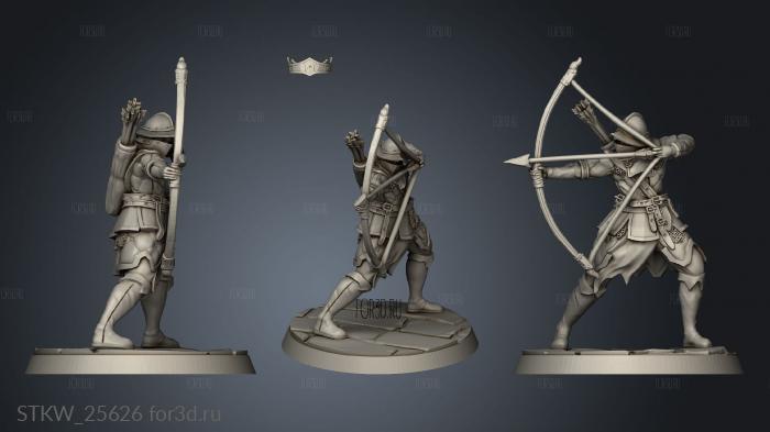 Archers the Realm Troop stl model for CNC