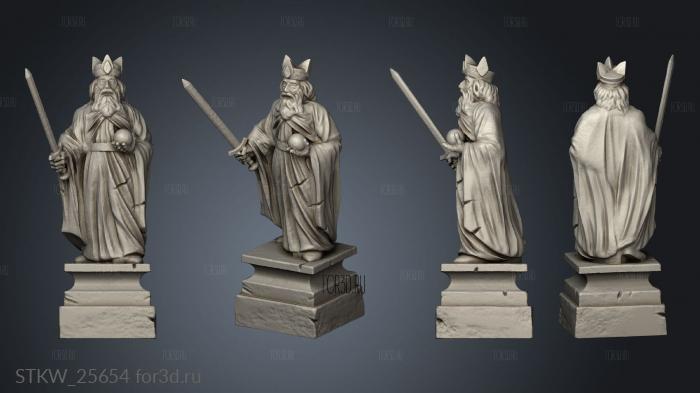 Archangel Statues Statue Pedestal stl model for CNC