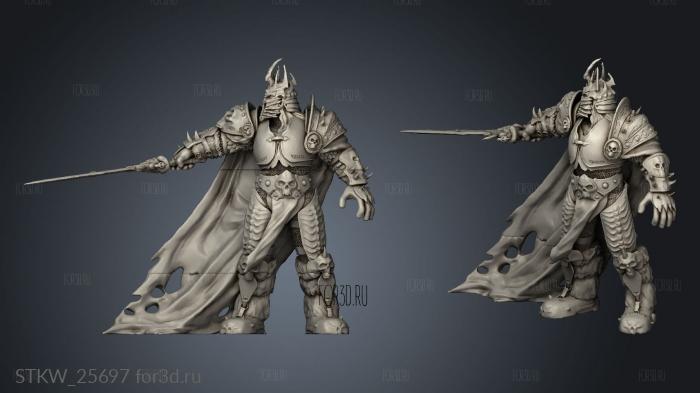 Arthas The Lich King stl model for CNC