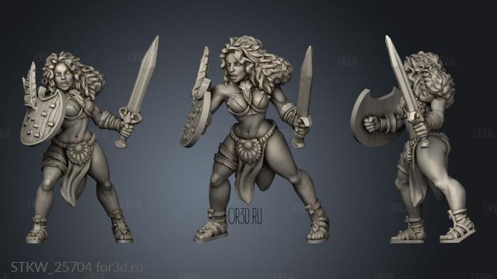 AMAZONS Core Amazon Warriors Warrior stl model for CNC