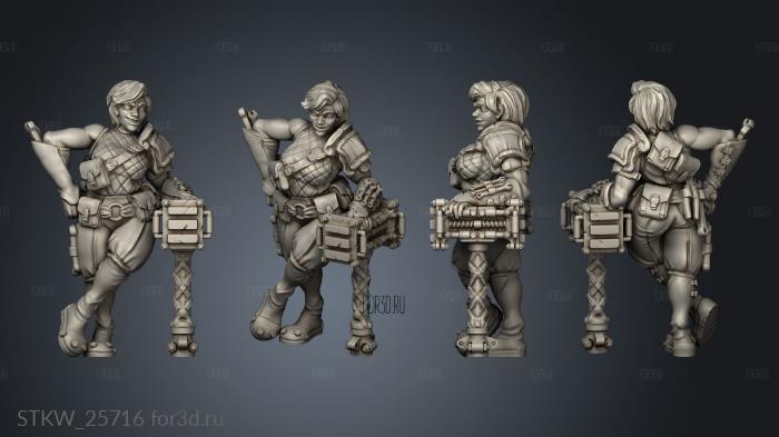 Artificers Battle Smiths Smith Female Battlesmith stl model for CNC