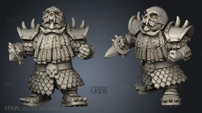 Ashes dwarf stl model for CNC