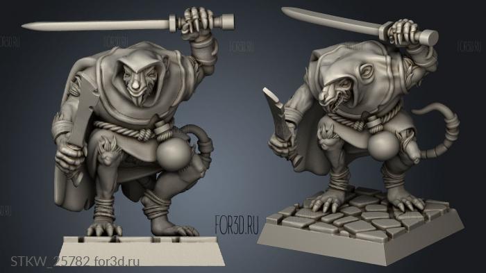 ASSASSIN Rats RAT stl model for CNC