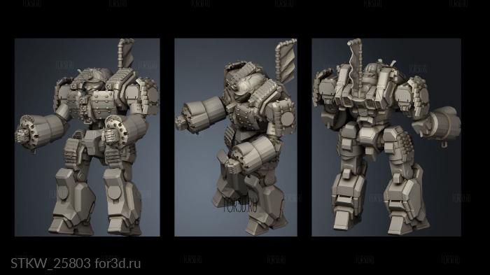 Heavy Mechs Crusader Kuritan stl model for CNC