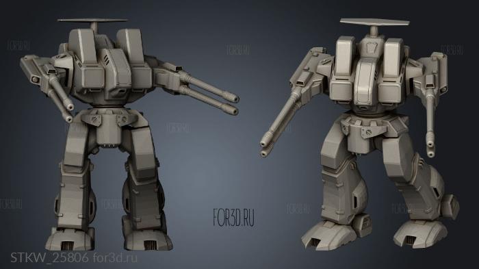 Heavy Mechs Rifleman stl model for CNC