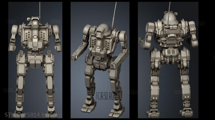 Light Mechs JAVELIN stl model for CNC