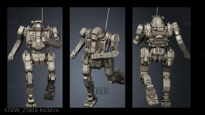 Light Mechs JAVELIN stl model for CNC