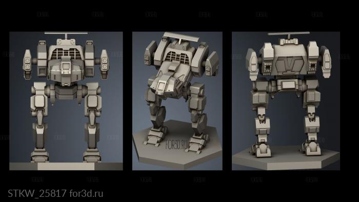 Light Mechs Jenner stl model for CNC