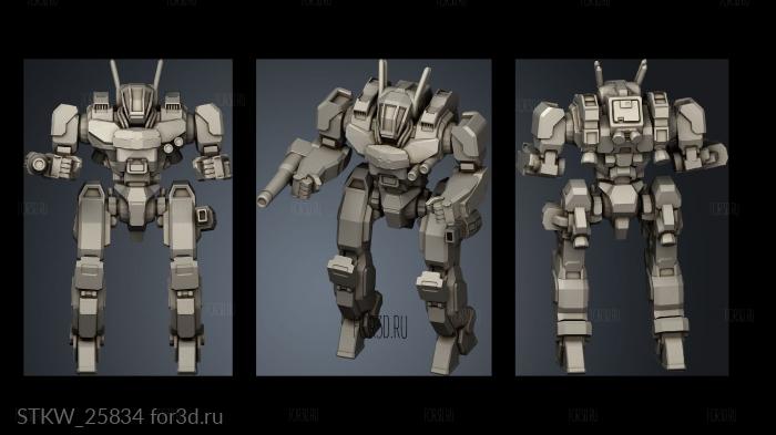 Light Mechs stl model for CNC