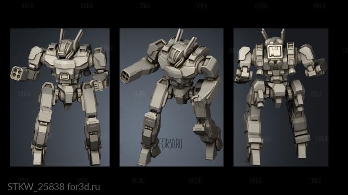 Light Mechs stl model for CNC