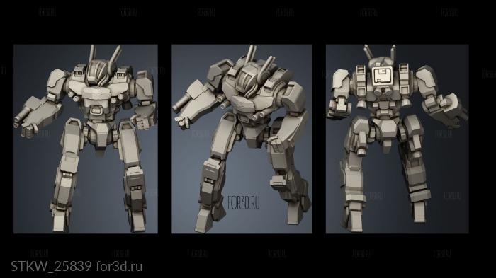 Light Mechs stl model for CNC