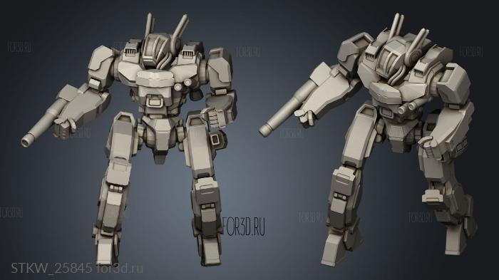 Light Mechs Variants Pose stl model for CNC