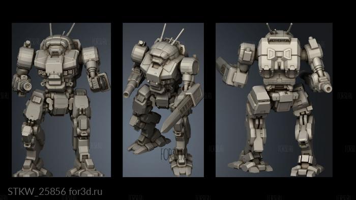 Mechs Vindicator and Variants stl model for CNC