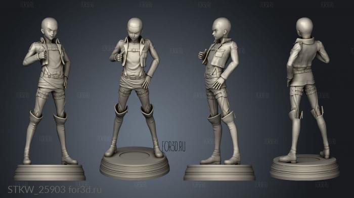 Attack on Titan Connie Springer stl model for CNC