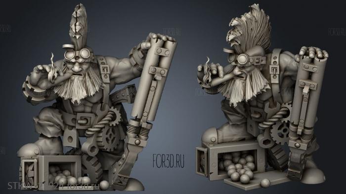 dwarf berseker engineer stl model for CNC