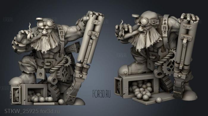 dwarf engineer stl model for CNC