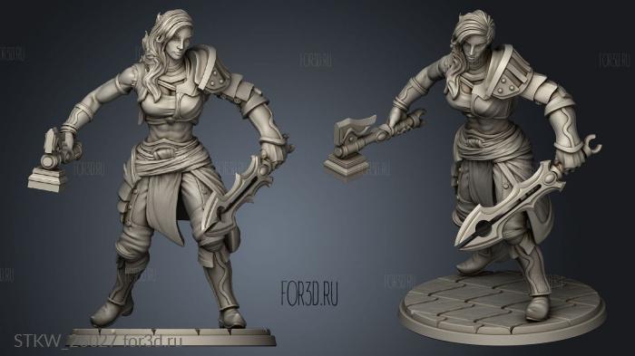 Azar Genasi Forge Cleric stl model for CNC