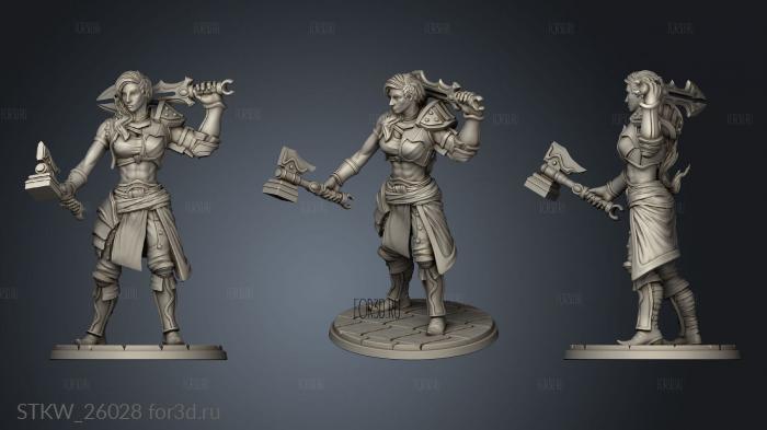 Azar Genasi Forge Cleric stl model for CNC