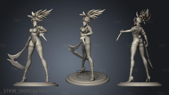 Azerama Akali Bunny NSFW stl model for CNC