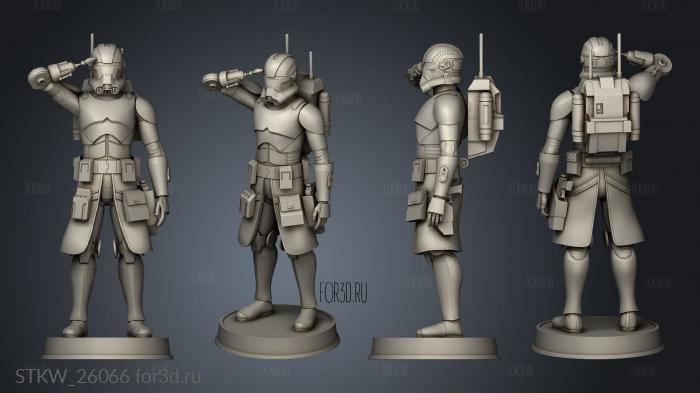 Bad Batch Echo Figurine stl model for CNC