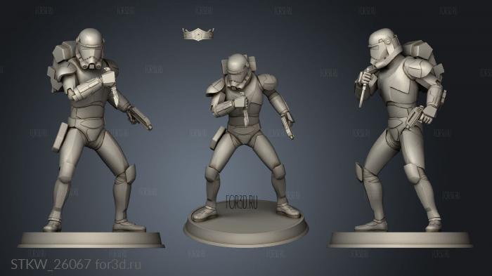 Bad Batch Hunter Figurine stl model for CNC