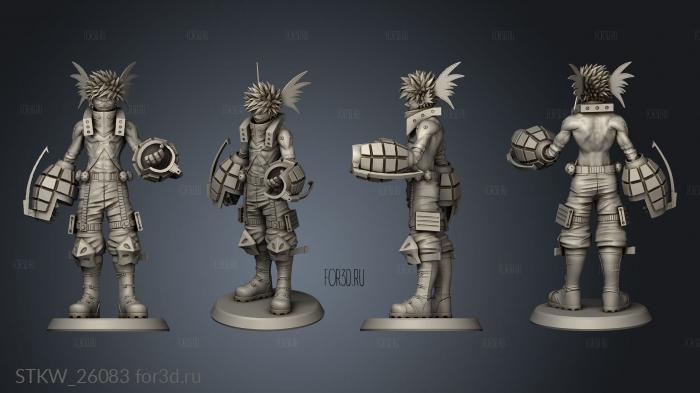 Bakugo Hero Academy stl model for CNC