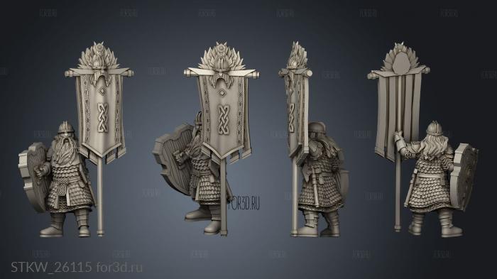 Banner Kingdom Champ Dwarf stl model for CNC