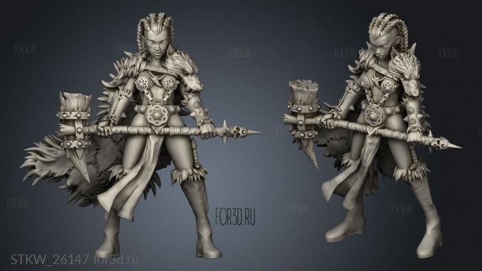 barbarian manhunter champion stl model for CNC