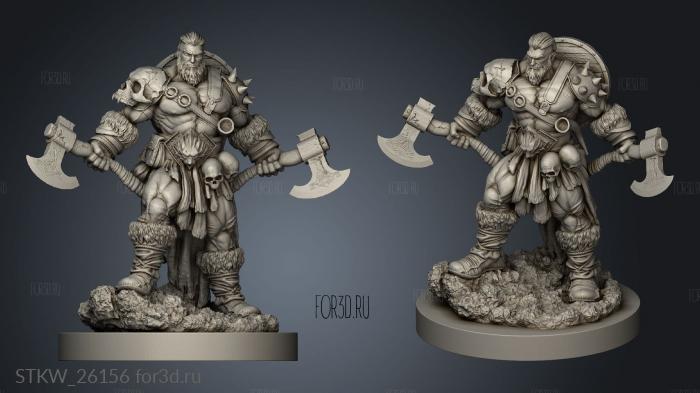 Barbarian Warrior barbarian warrior stl model for CNC