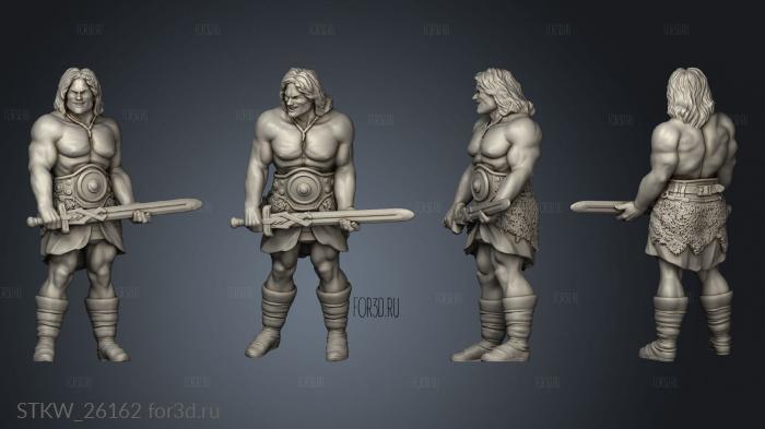 Barbarians conan stl model for CNC