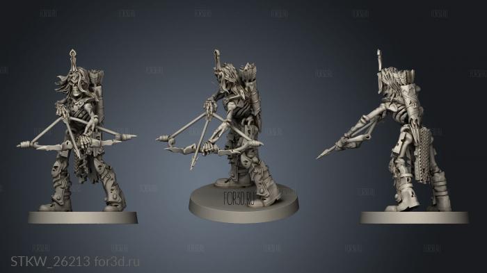 skeleton warrior bow stl model for CNC