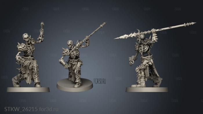 skeleton warrior spear 3d stl модель для ЧПУ