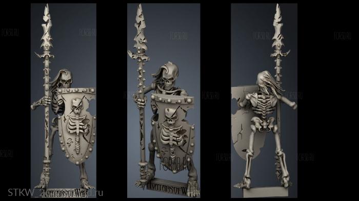 skeleton warrior spear shield 3d stl модель для ЧПУ