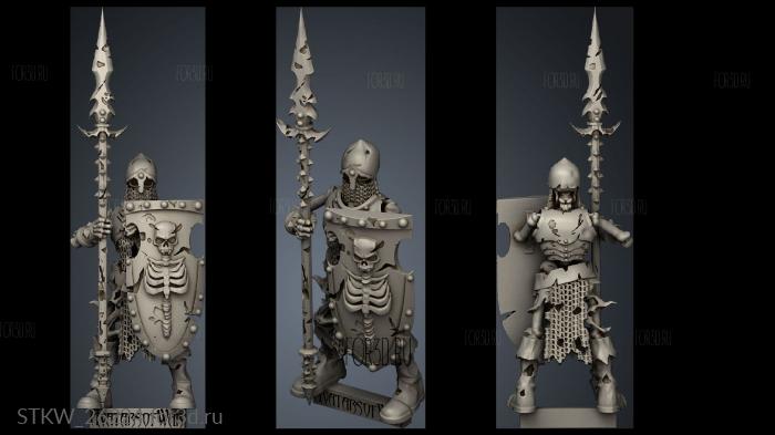 skeleton warrior spear shield 3d stl модель для ЧПУ