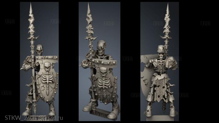 skeleton warrior spear shield 3d stl модель для ЧПУ